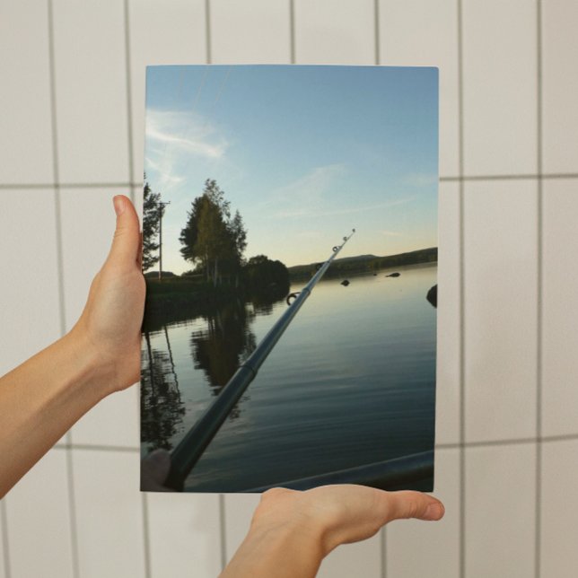 Poster Pesca pelo lago em Dusk Small (Criador carregado)