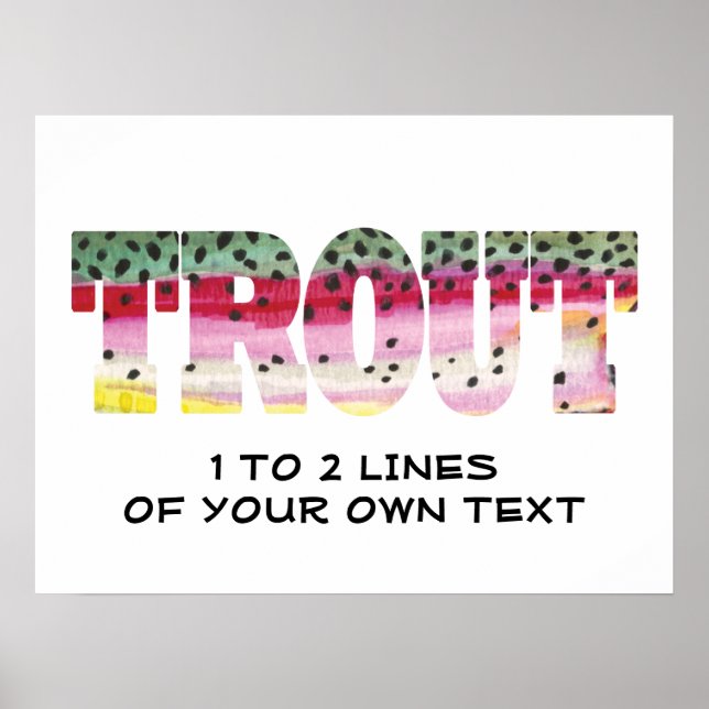 Poster Pesca Personalizada De Trutas (Frente)
