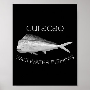 Poster Pesca Profunda no Mar com Água Salgada Curaçao Mah