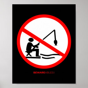 Poster Pesca proibida: pesca sem cartaz de pesca