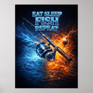 Poster Pesca Retro Bootleg Vintage