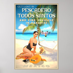 Poster Pescadero y Todos Santos México Baja California