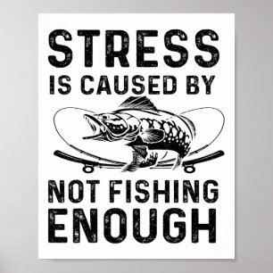 Poster Pescador Amante da Pesca Engraçado Design Para Hom