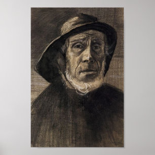 Póster Pescador Chefe, Beard Sou wester, Vincent van Gogh