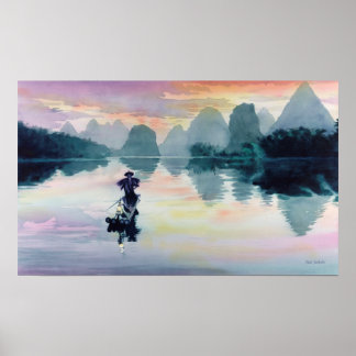 Poster "Pescador Corvo" China Watercolor