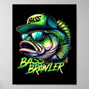 Poster Pescador de Black Bass Boca Grande