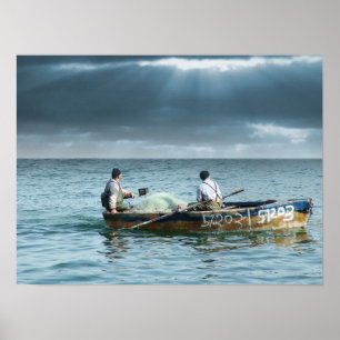 Poster Pescador de Galilee - em Israel de Pescadores