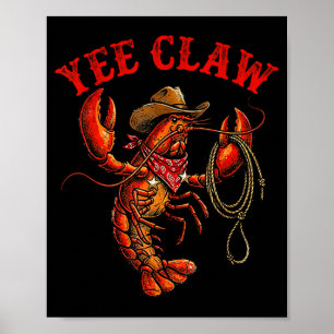 Poster Pescador de lagostim cowboy yee garra lagostim lag