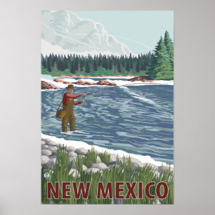 Poster Pescador de Voa Novo México