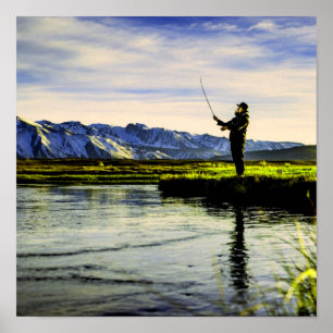 Poster Pescador do Lago Pesca