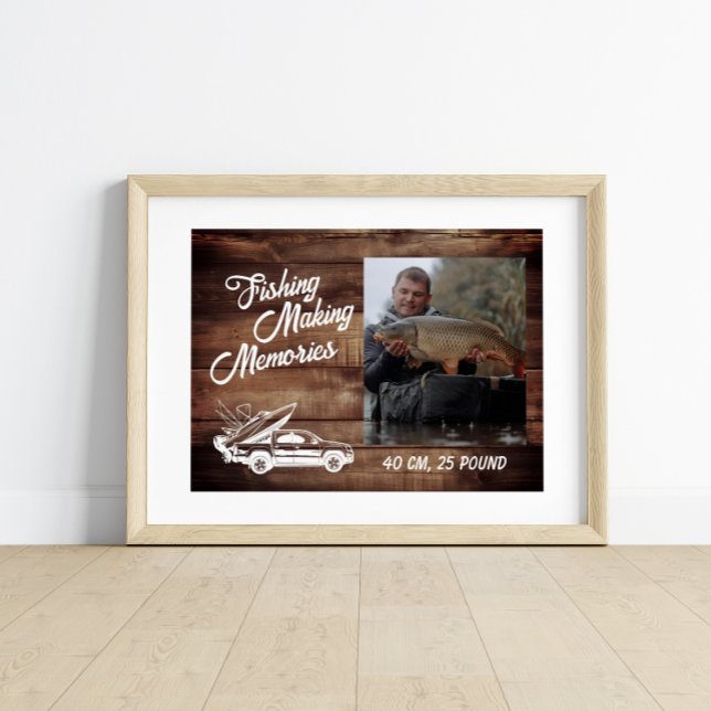 Poster Pescador Memórias da Pesca do Dia dos Pais (Criador carregado)