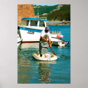 Poster Pescador no porto de Bonne Nuit