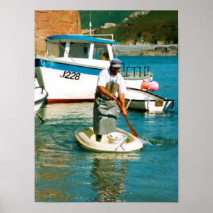 Poster Pescador no porto de Bonne Nuit