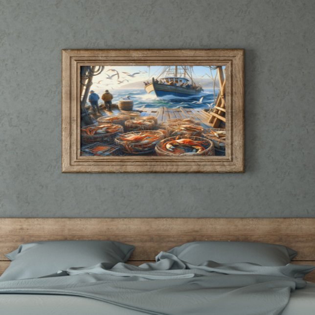 Poster Pescadores de Colheita de Crepúsculos 24x18 (Criador carregado)