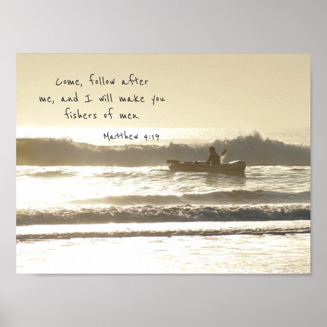 Poster Pescadores de homens pescadores e barcos (Frente)