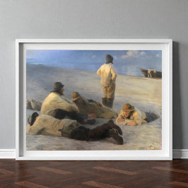Poster Pescadores em Skagen Beach, P.S. Krøyer, Art