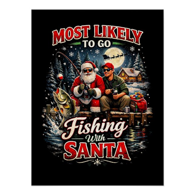 Póster Pescando com o Papai Noel (Frente)