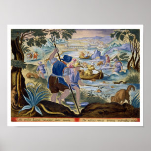 Póster Pescando com tridentes, chapeie 90 'de Venationes