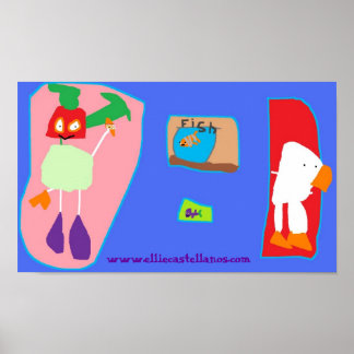 Póster pescar, www.elliecastellanos.com