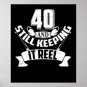 Poster Pescaria, aniversário de 40 anos, Pescador, 40 Ano