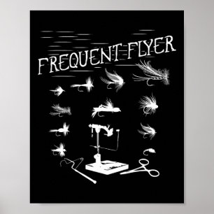Poster Pescaria com Mosca Engraçado Pescador Natal Pai