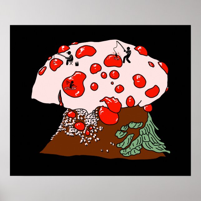 Poster Pescaria no Cogumelo Dente Sangrento (Frente)