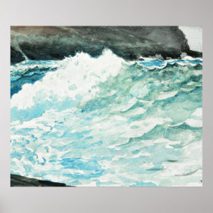 Poster Pescoço de rebentos, pintura de arte por Winslow H