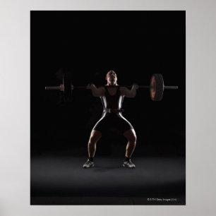 Poster Peso de empurrão do Weightlifter
