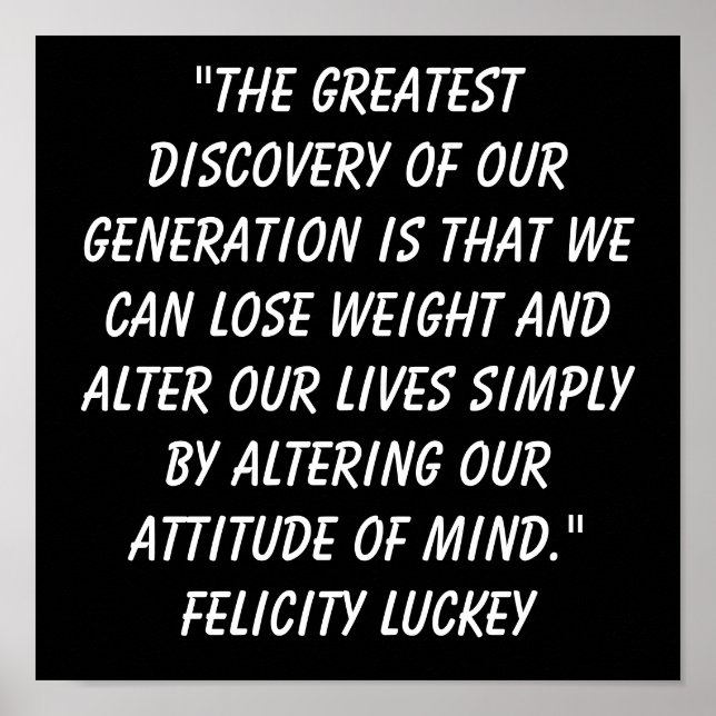 Poster Peso Perda Atitude 1 (Frente)