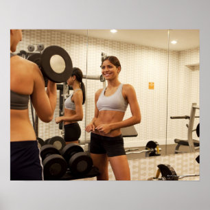 Poster Pesos de levantamento no gym