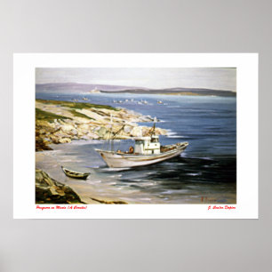 Poster Pesquero en Muxía (A Coruña)