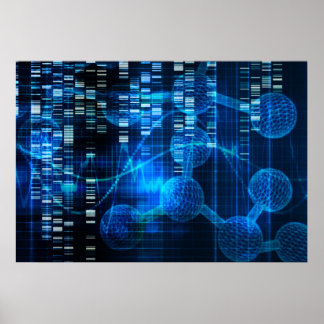 Poster Pesquisa em Ciências Genéticas como Abstrato de Ar