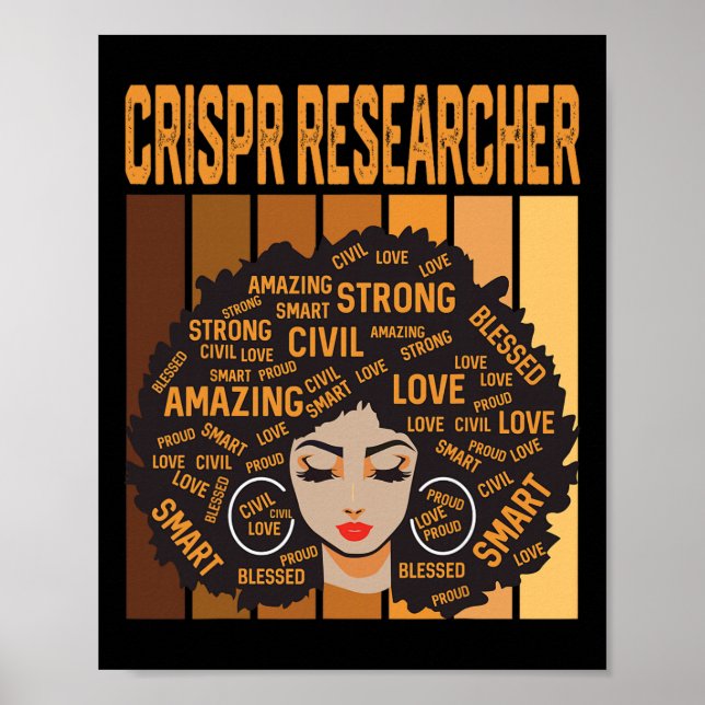 Poster Pesquisadora Crispr Poderoso Bla Mês da História N (Frente)