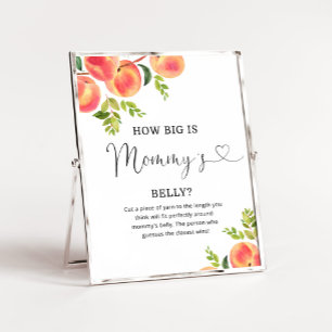 Poster Pêssego aquarela como tamanho é mamãe