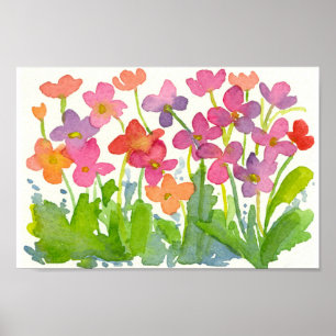 Póster Pêssego cor-de-rosa do algodão doce dos