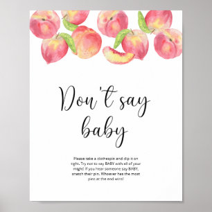 Poster Pêssego pequeno Não diga bebê