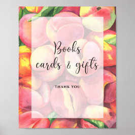 Poster Pêssegos aquarela - livros cartões e presentes pôs