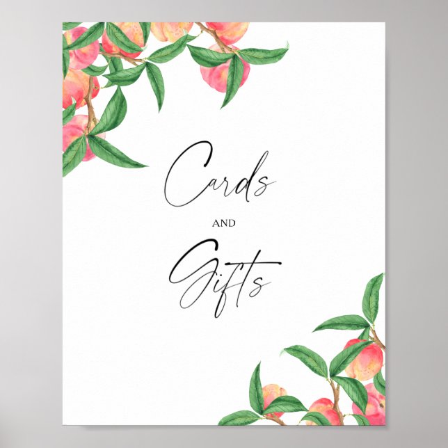 Poster Pêssegos - Cartões e presentes (Frente)