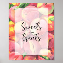 Poster Pêssegos - doces e presentes chá de bebê