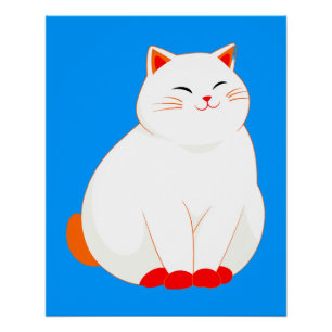 Póster Pêssegos, o Gato Sorridente