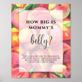 Poster Pêssegos - quão grande é a barriga da mamãe pôster