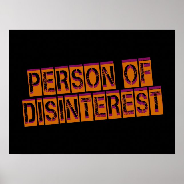 Poster Pessoa de Desinteresse (Frente)