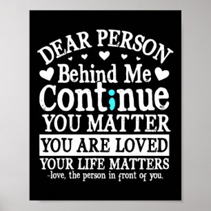 Poster Pessoa Por Trás De Mim Prevenção E Depressão Do Su