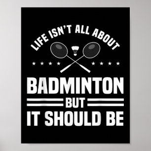 Poster Pessoa que pratica Badminton Jogo Esporte Jogador 
