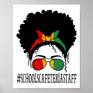 Poster Pessoal da Cafeteria Escolar Mulheres Coque Desarr