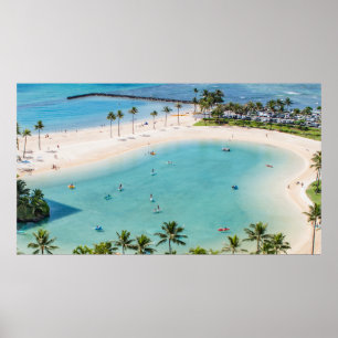 Poster Pessoas aéreas de fotos na praia durante o dia