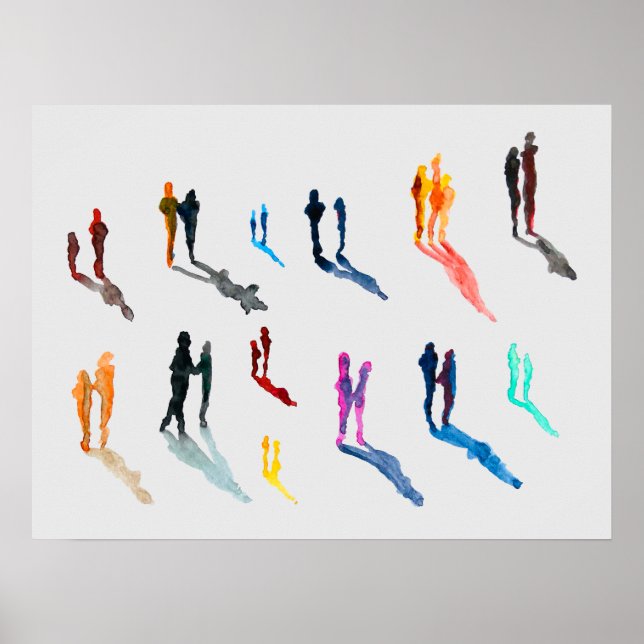 Poster Pessoas art aquarela arte (Frente)