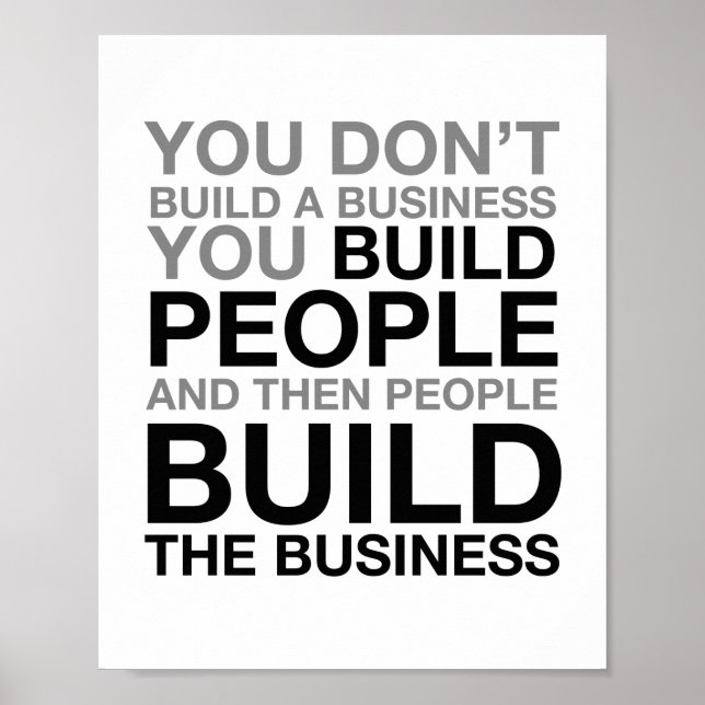 Poster Pessoas Construa a empresa (Frente)