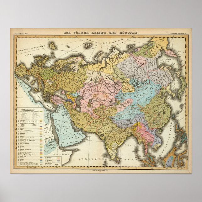 Póster Pessoas da Ásia e da Europa (Frente)