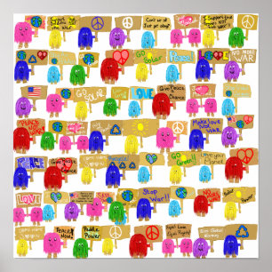 Póster Pessoas da paz